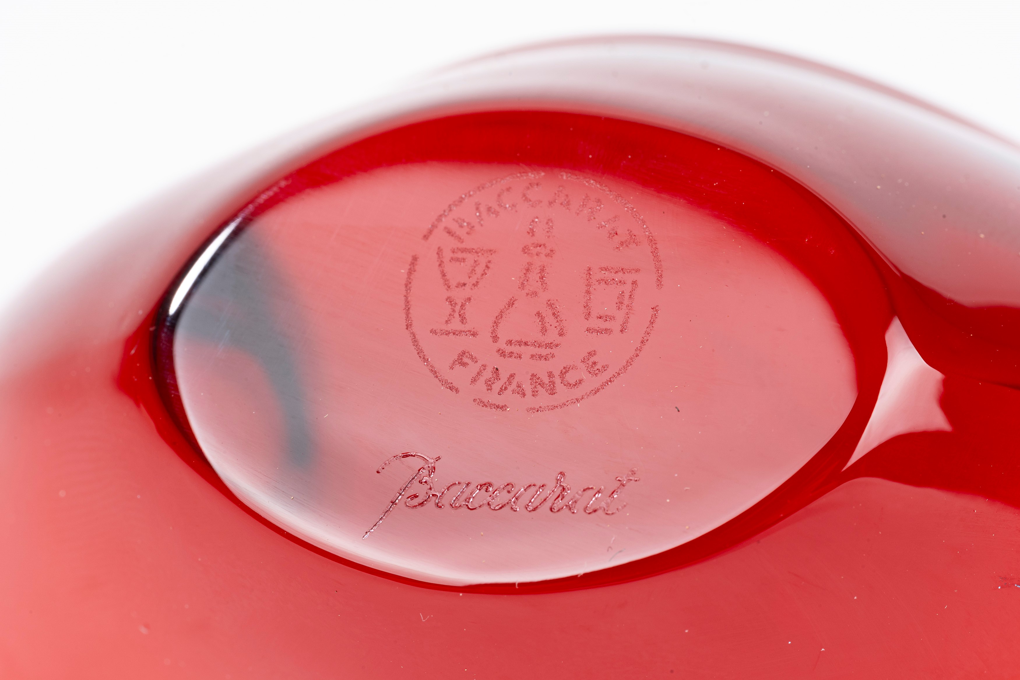 Uccellino in Cristallo Rosso, Baccarat