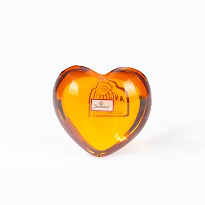 Cuore in Cristallo Color Ambra, Baccarat