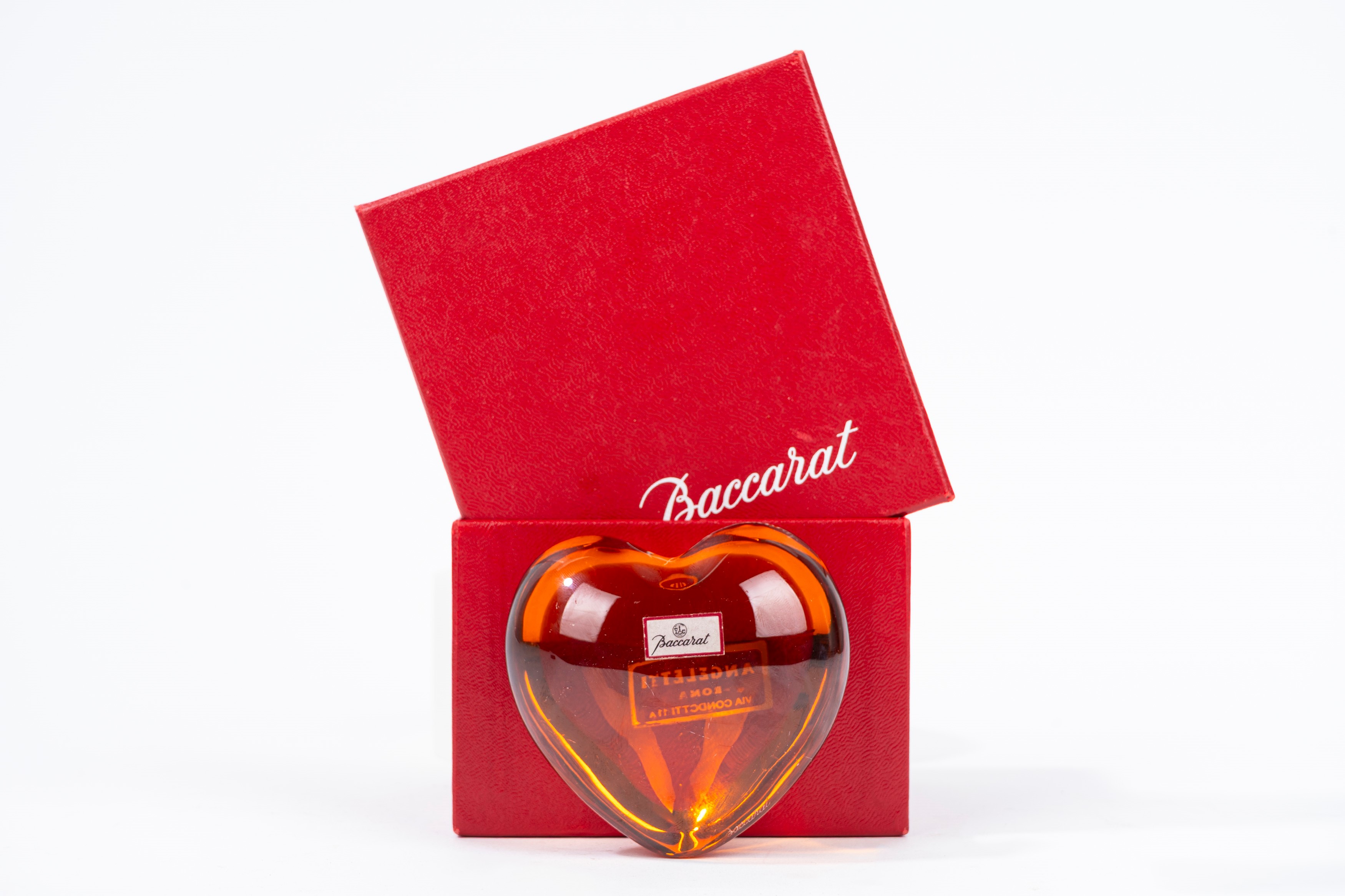 Cuore in Cristallo Color Ambra, Baccarat