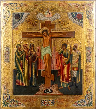 Icona Raffigurante la Crocifissione, Secolo XIX