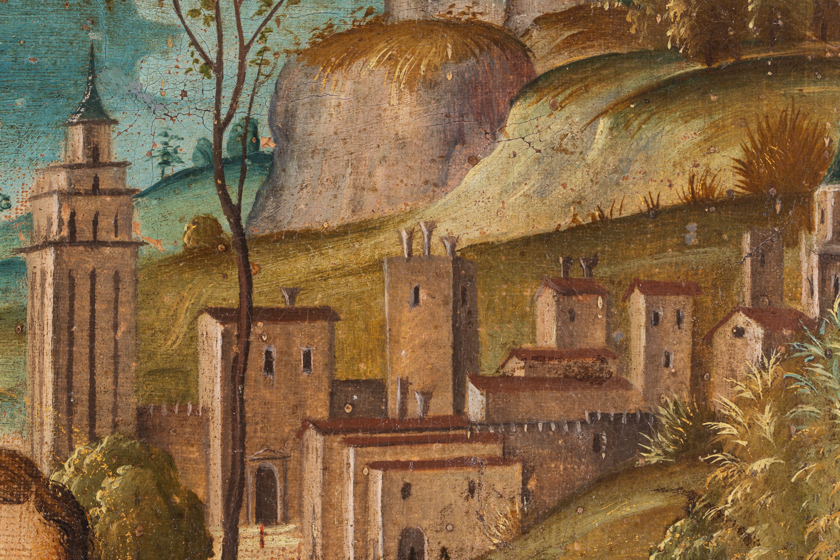 Giovanni Francesco Crivelli (attivo nel Cinquecento) - Compianto su Cristo morto, olio su tela di...
