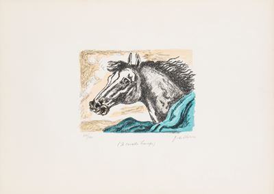 Il cavallo Lampo - Litografia a colori, 1971