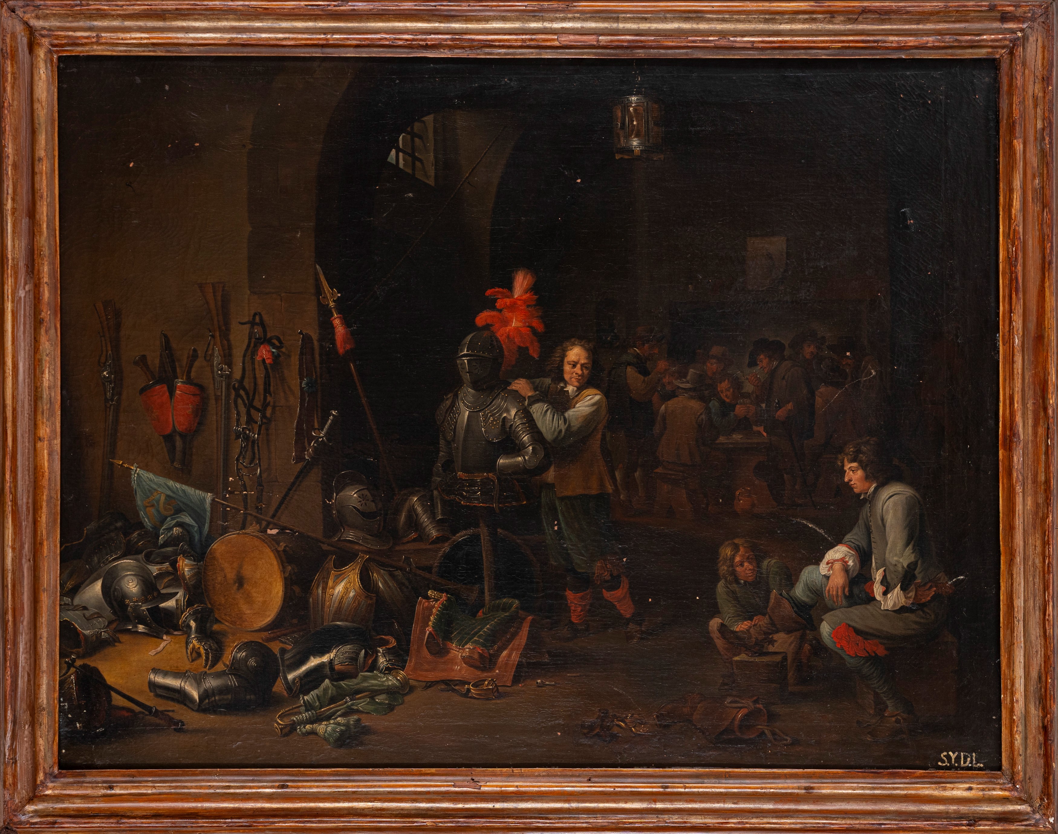 Scuola Fiamminga, Secolo XIX - Corpo di Guardia, olio su tela