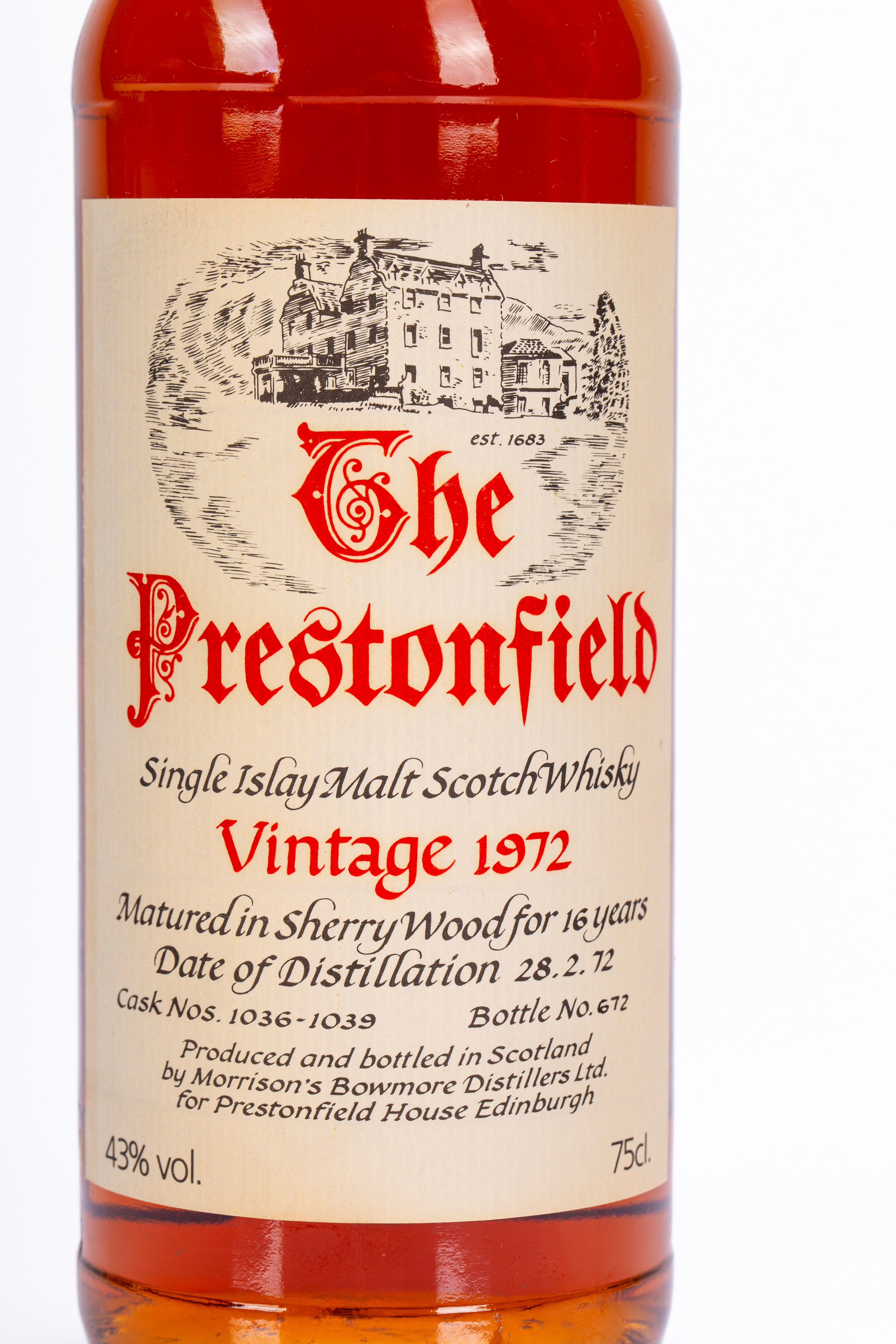 The Prestonfield Bowmore Sherry Wood Matured 16 Years Old