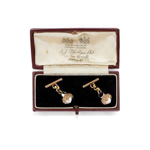 Brown diamond cufflinks