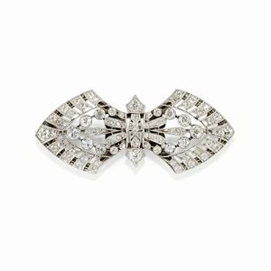 A platinum and diamond brooch, circa 1920