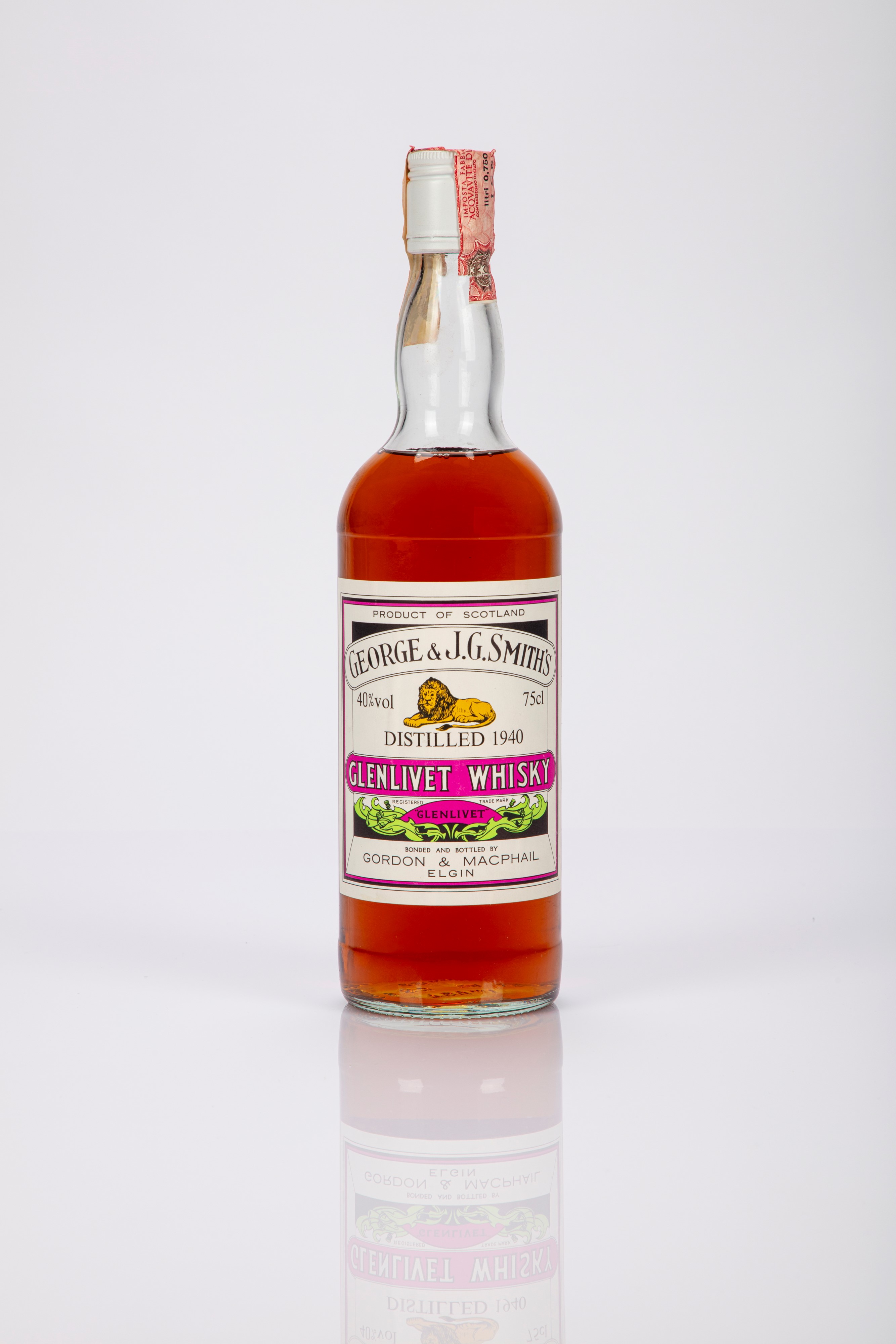 Glenlivet Vintage, Gordon & MacPhail 'George & J.G.Smith's' 40° Proof Single Malt Scotch Whisky