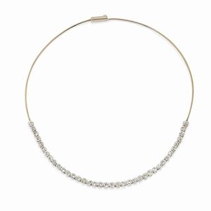 A 18K white gold and diamond necklace