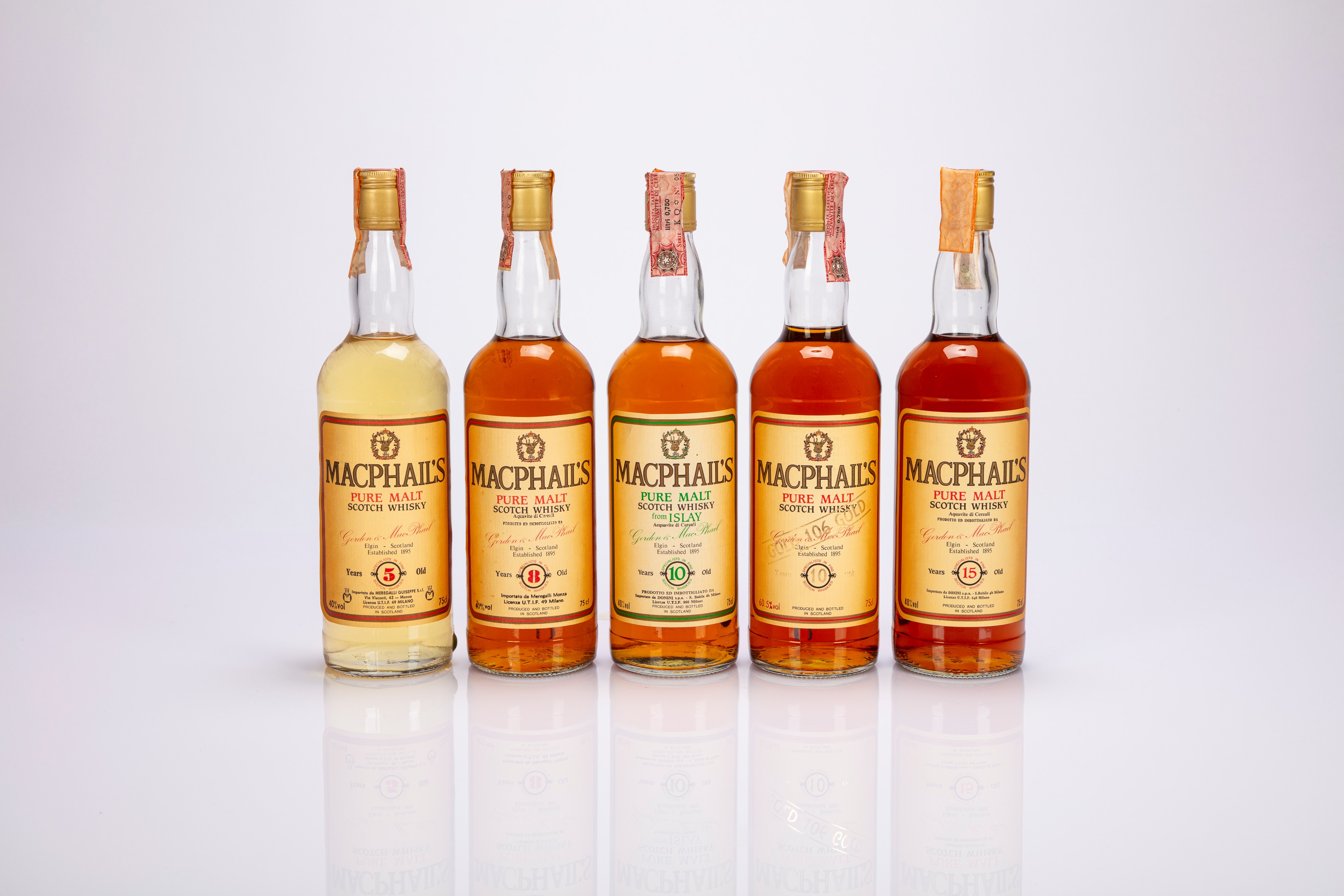 Scozia - Macphail’s – Selezione di 5 Pure Malt Scotch Whisky