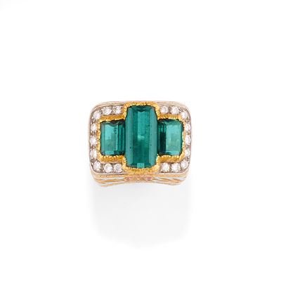 Anello con Tormaline