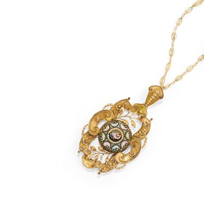 Collana con Pendente in Micromosaico