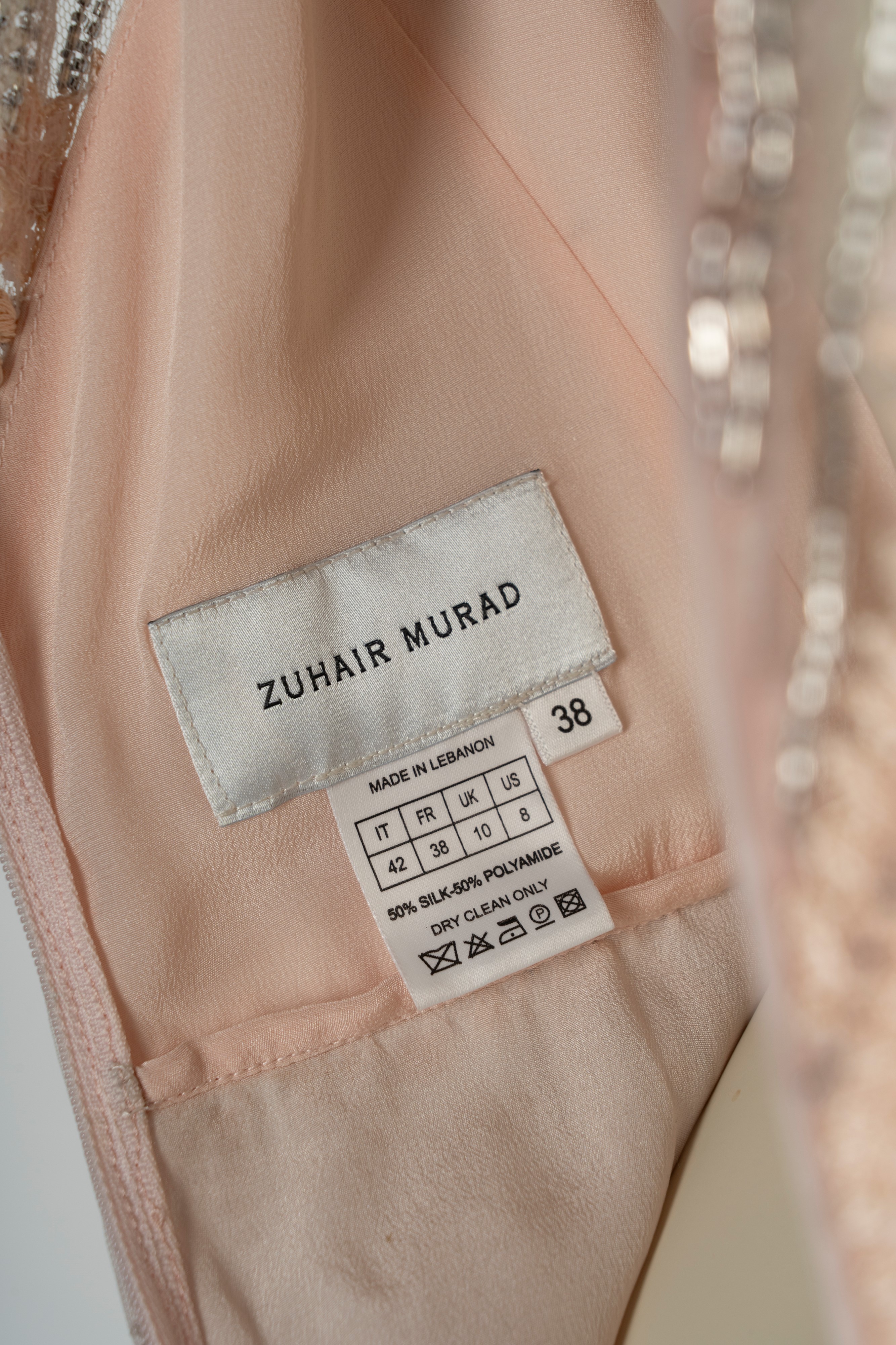 Zuhair Murad - Abito corto da sera in seta e tulle con ricami floreali