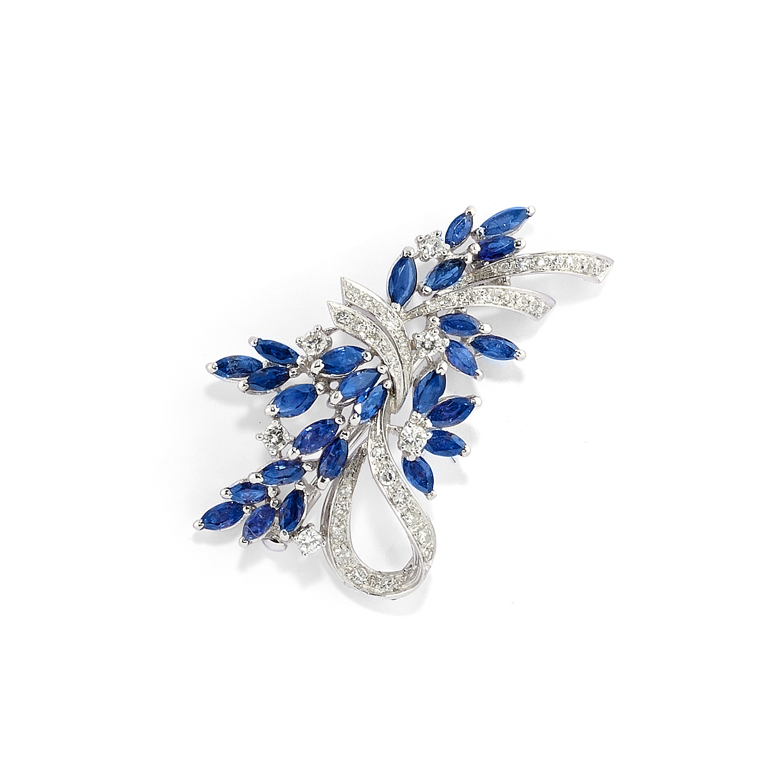 Spilla e anello con zaffiri