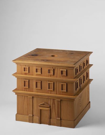 Dalla Piazza d'Italia, legno Pino di Russia, 1985