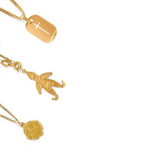 Three necklaces with pendants