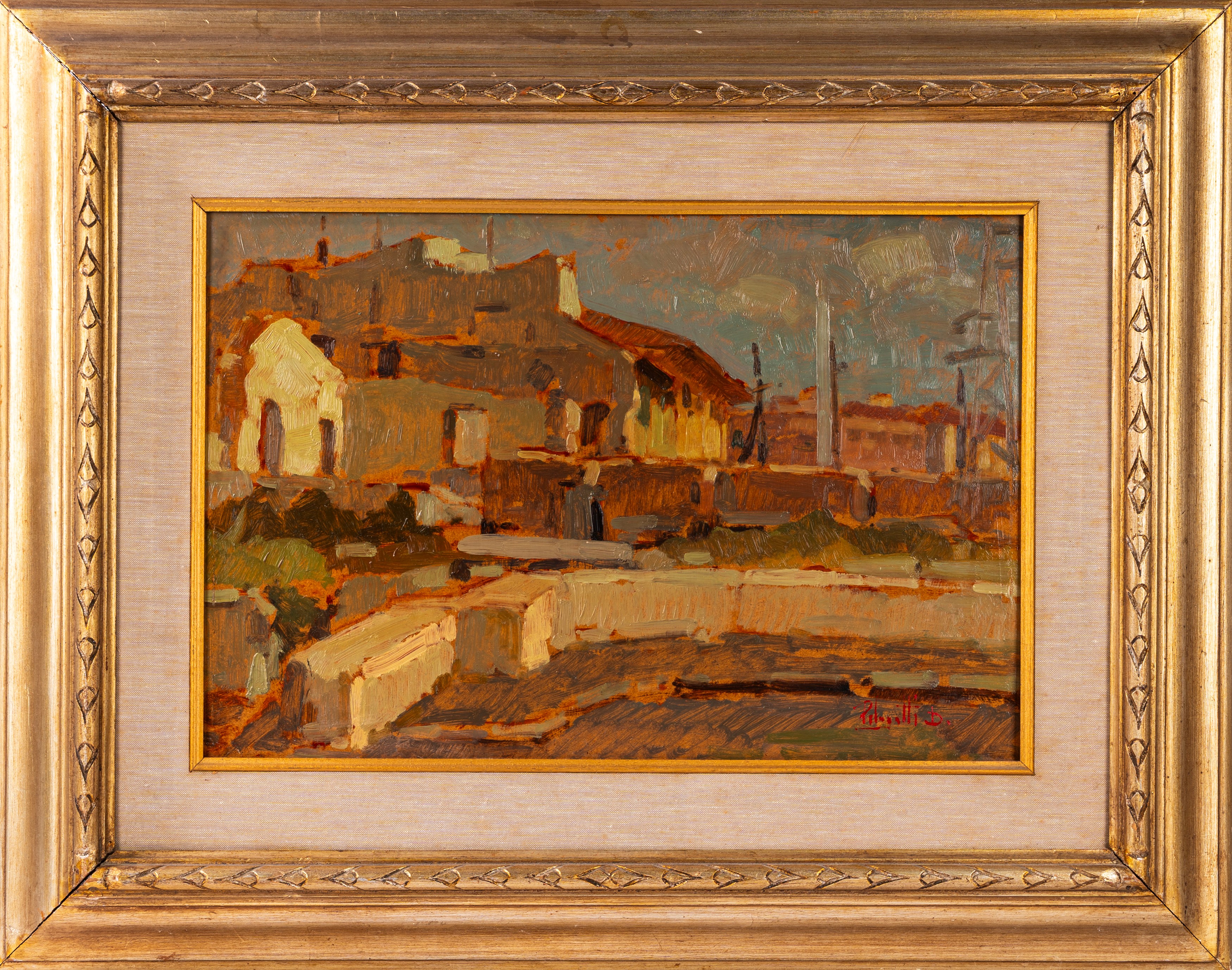 Dino Pelagatti - Scorcio del porto di Livorno
