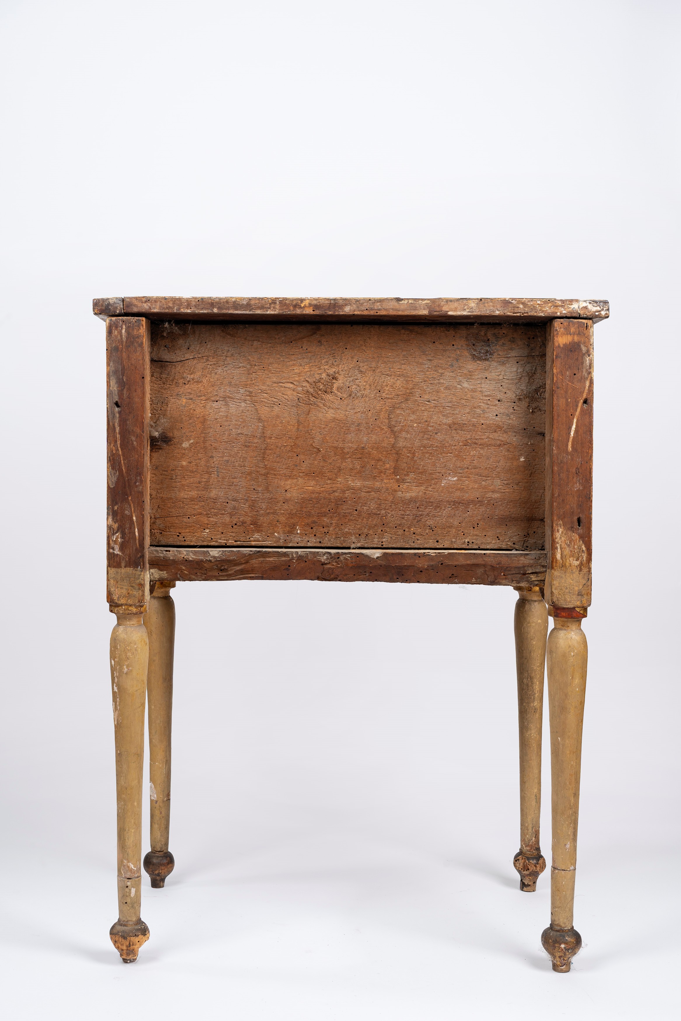 Piccolo Comò a Due Cassetti in Legno Laccato, Marche Secolo XVIII