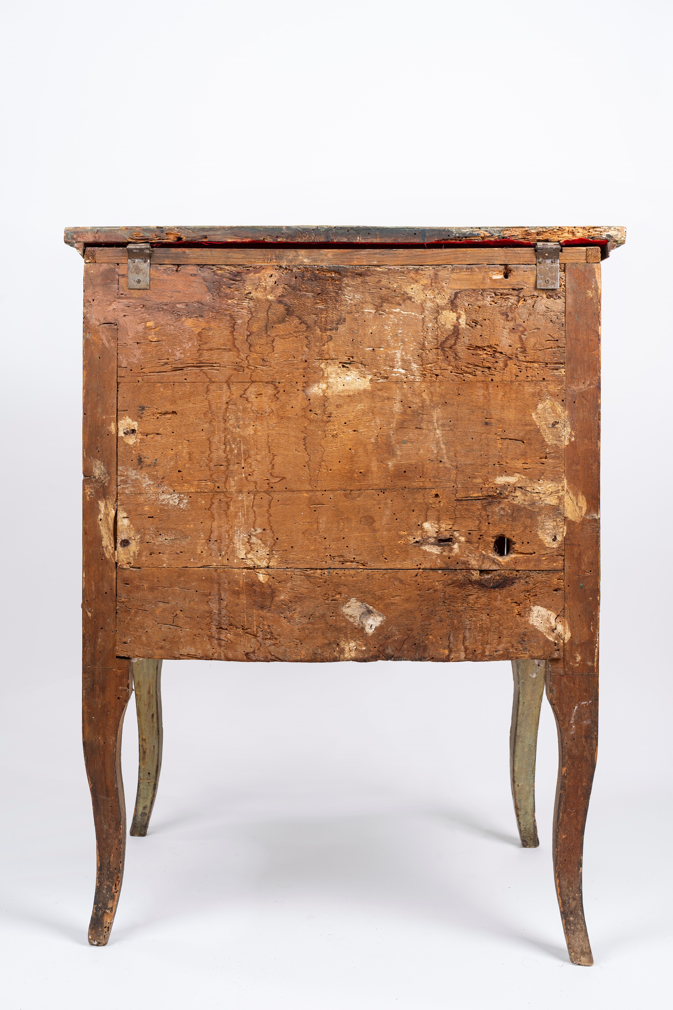 Piccolo Comò a Due Cassetti in Legno Laccato, Secolo XVIII