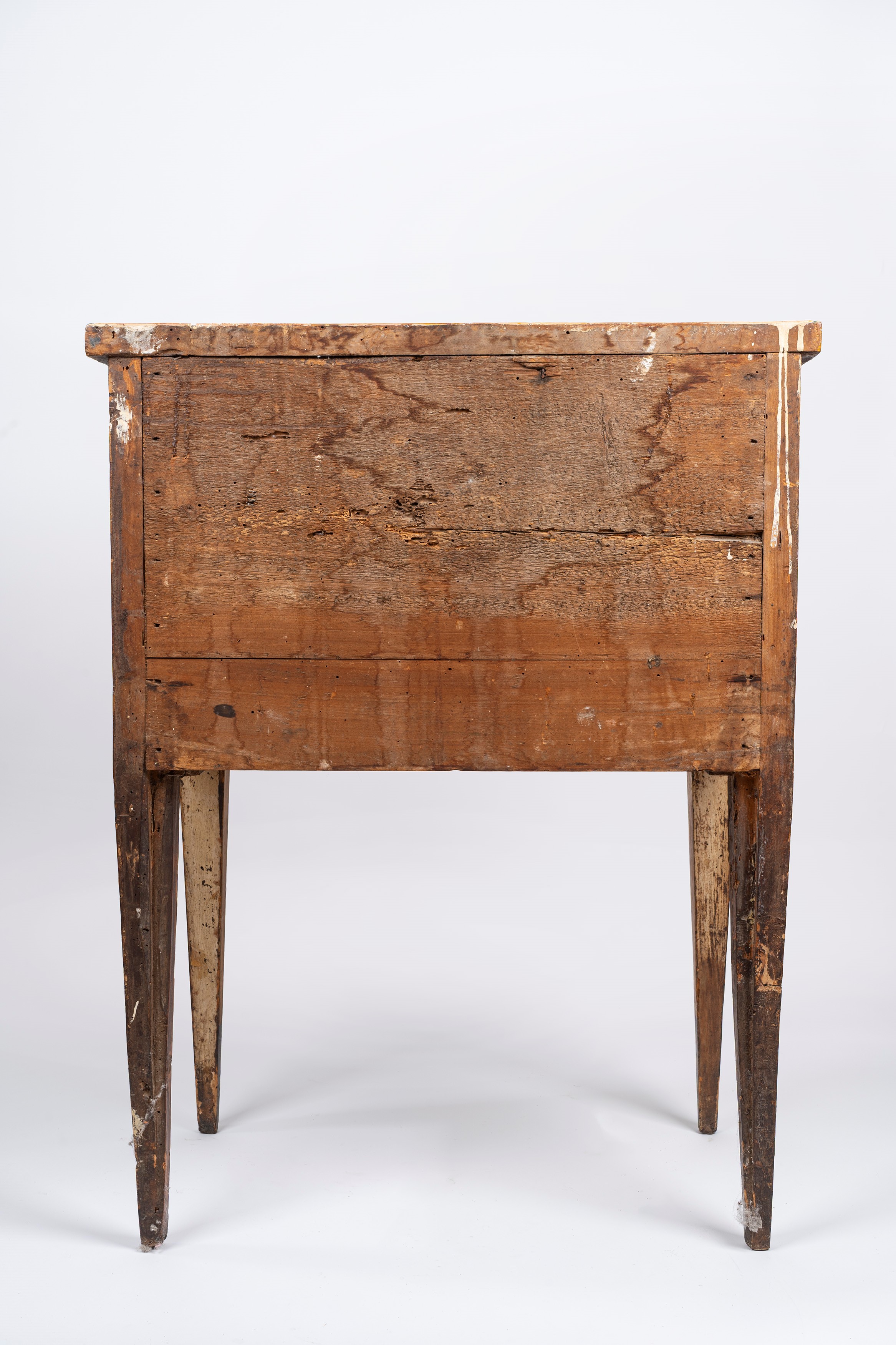 Piccolo Comò a Due Cassetti in Legno Laccato, Secolo XVIII
