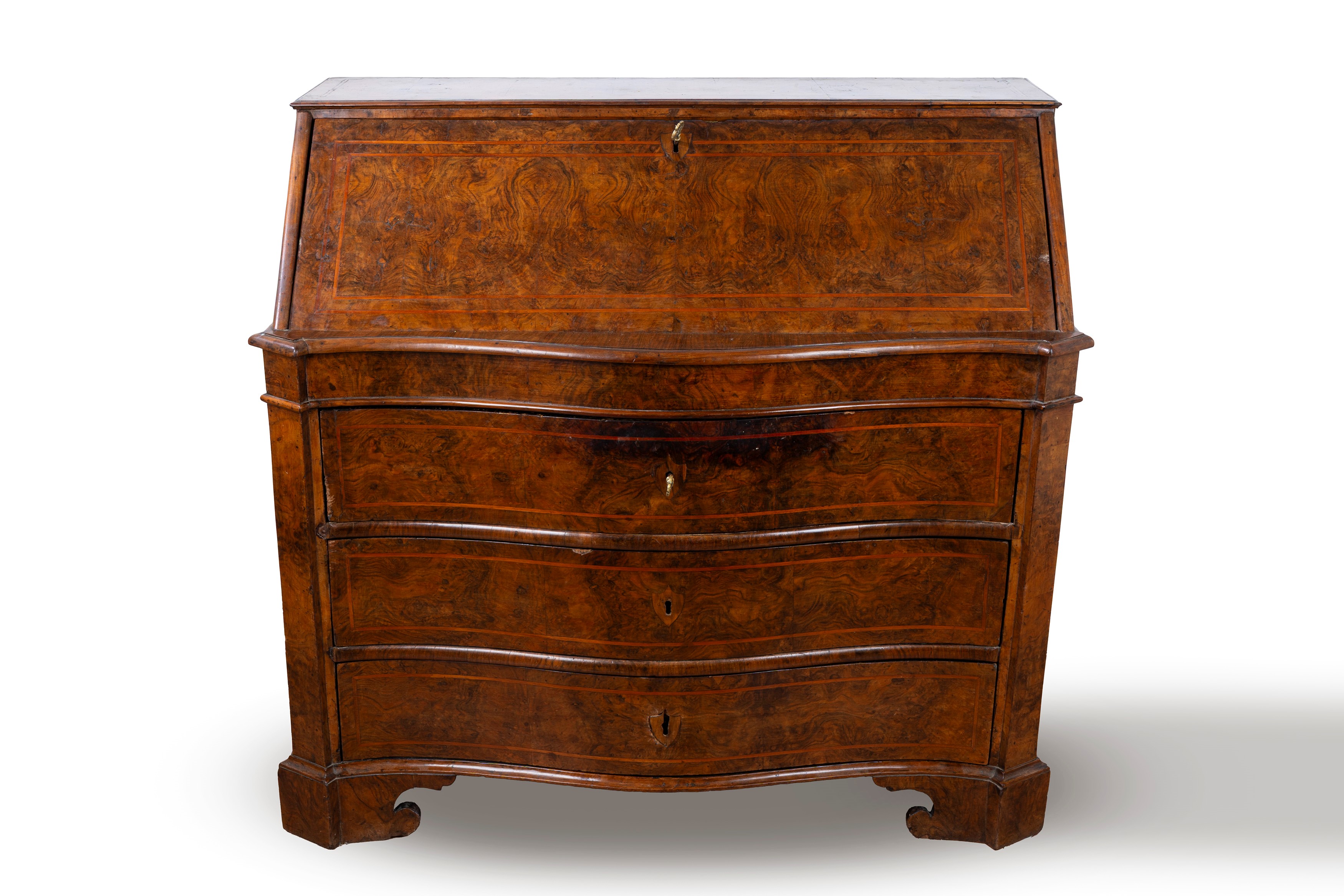 Ribalta lastronata in radica, secolo XVIII