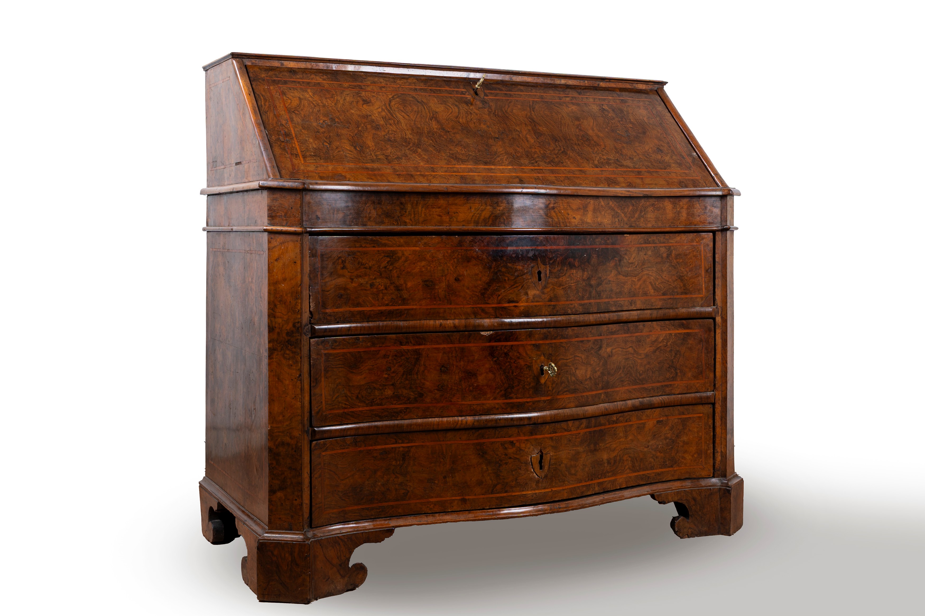 Ribalta lastronata in radica, secolo XVIII