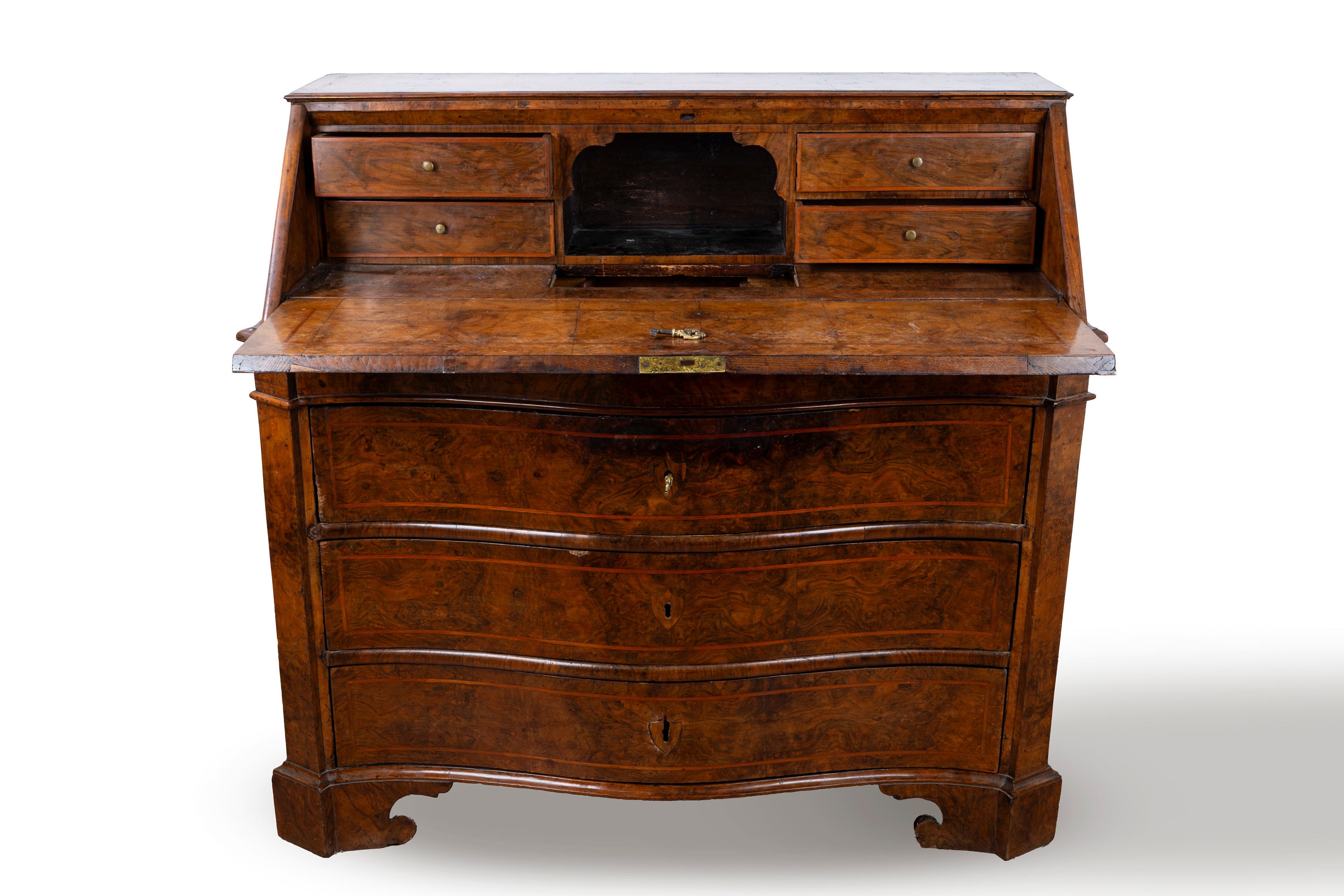 Ribalta lastronata in radica, secolo XVIII