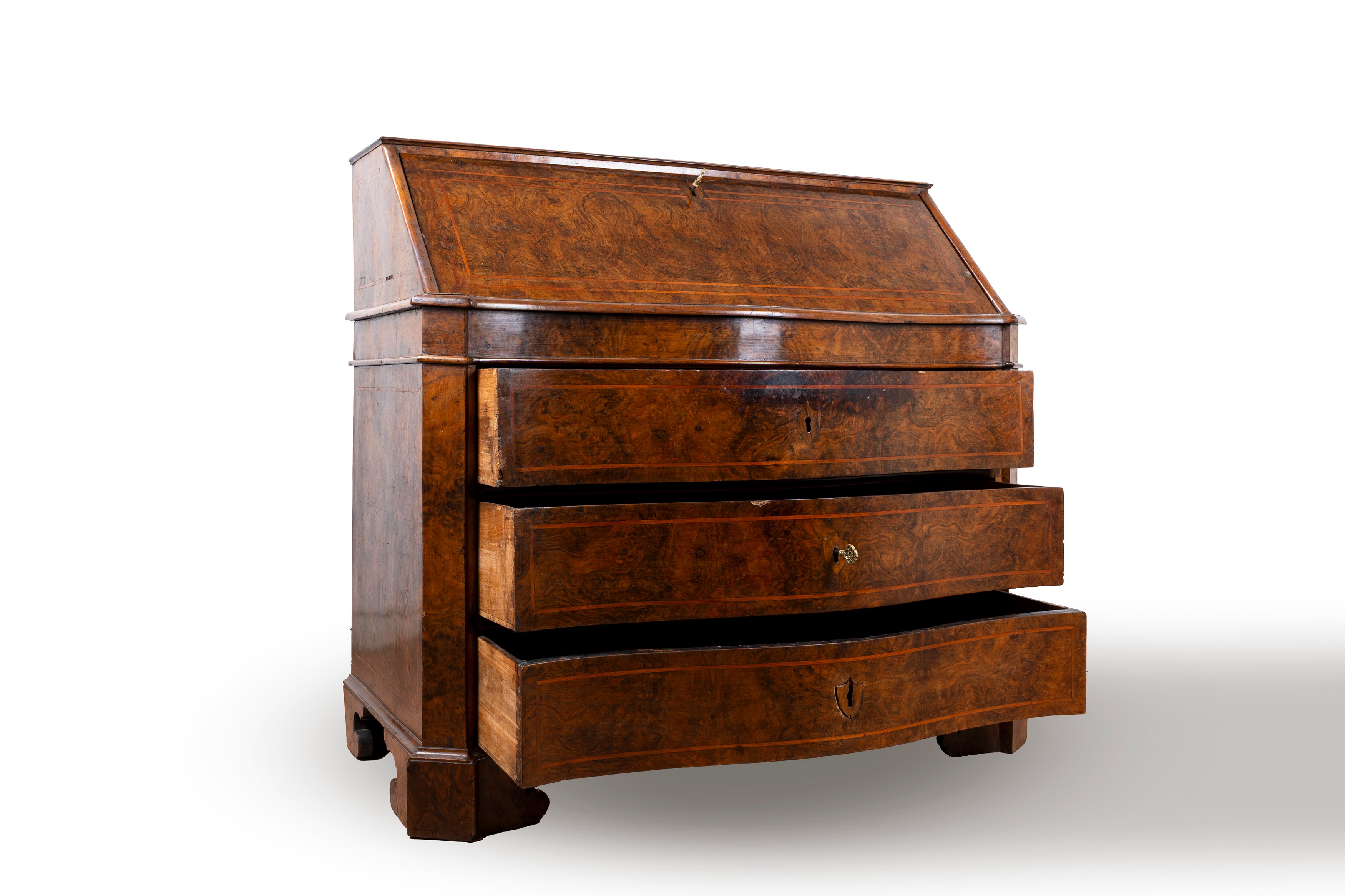 Ribalta lastronata in radica, secolo XVIII