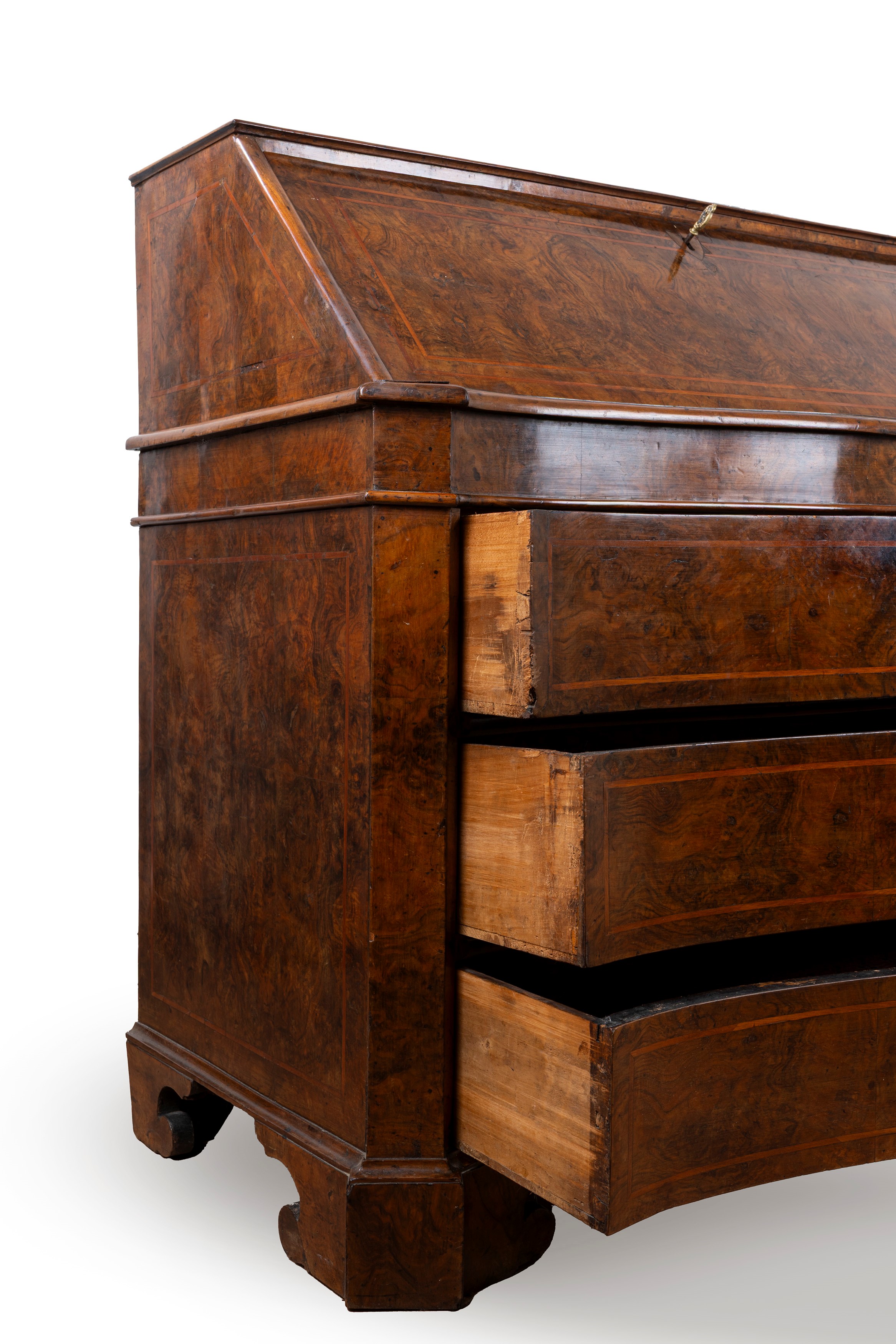 Ribalta lastronata in radica, secolo XVIII