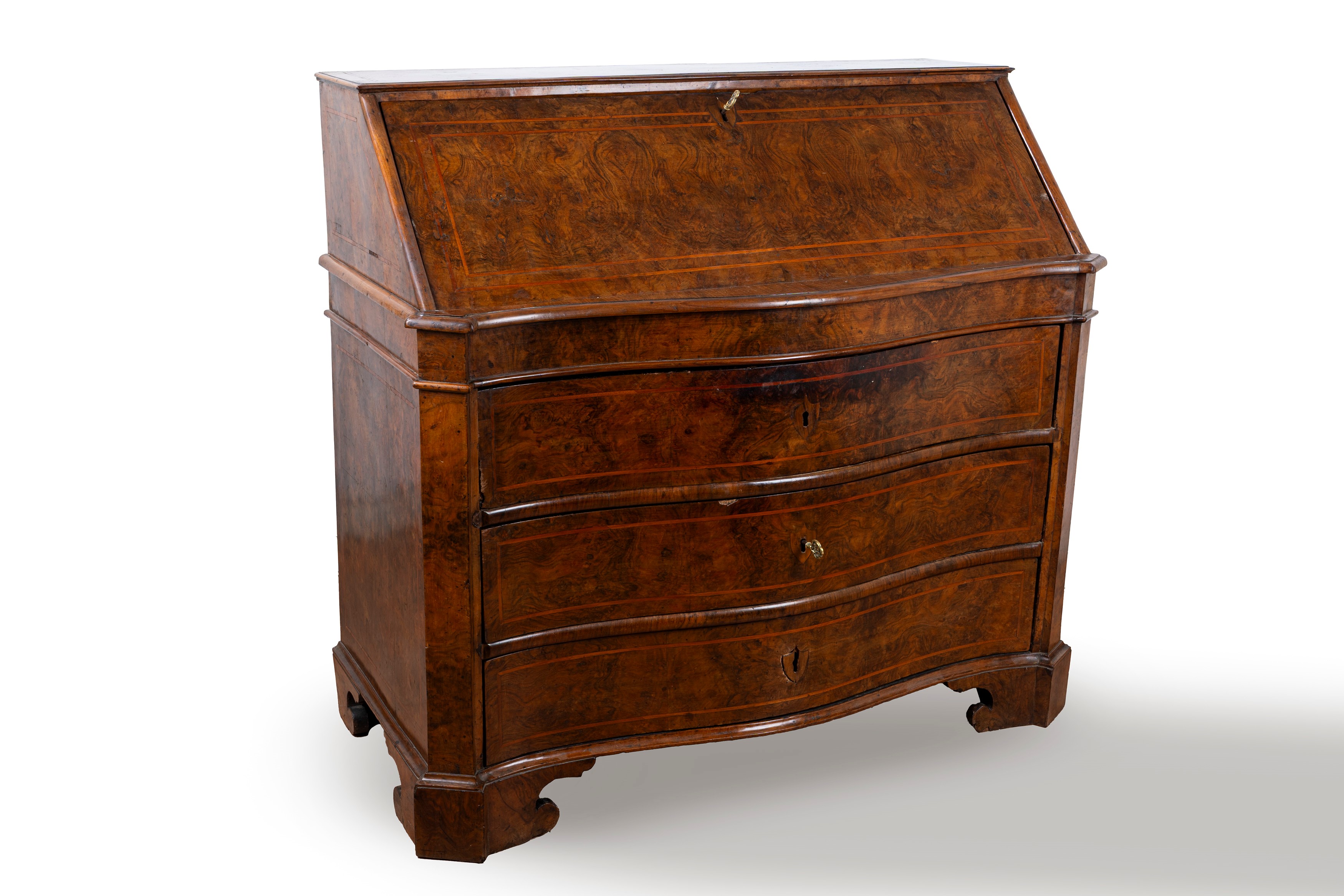 Ribalta lastronata in radica, secolo XVIII