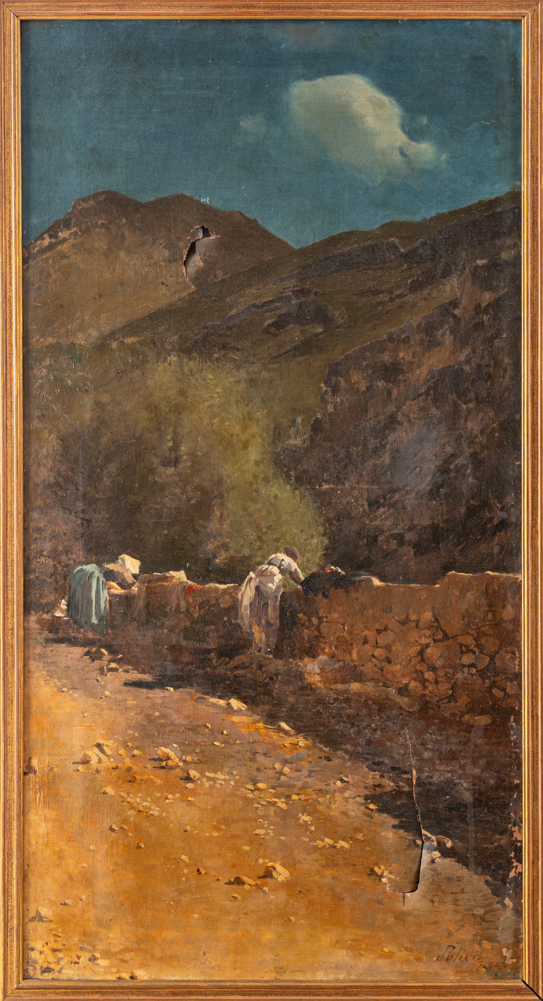 Luigi Pulini (attivo nella Seconda Metà del Secolo XIX) - Una Strada a Guarcino