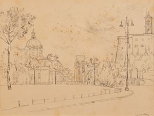 Veduta dei Fori con la Colonna Traiana