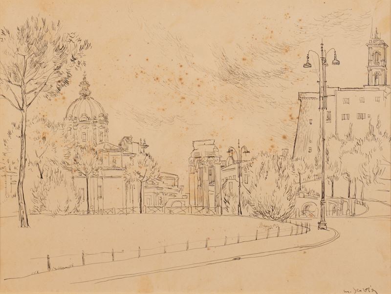 Veduta dei Fori con la Colonna Traiana