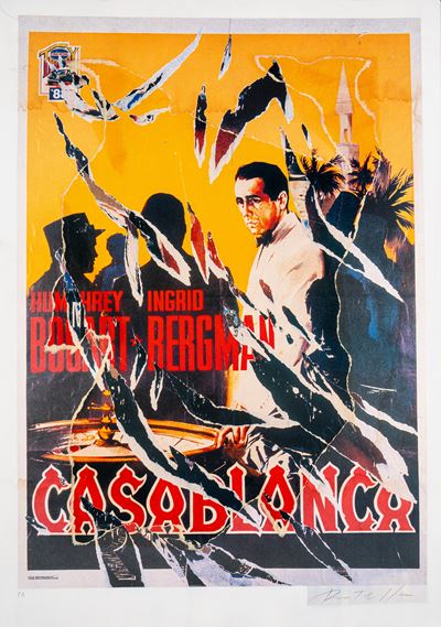 Casablanca, serigrafia a colori e collage, es. P.A.