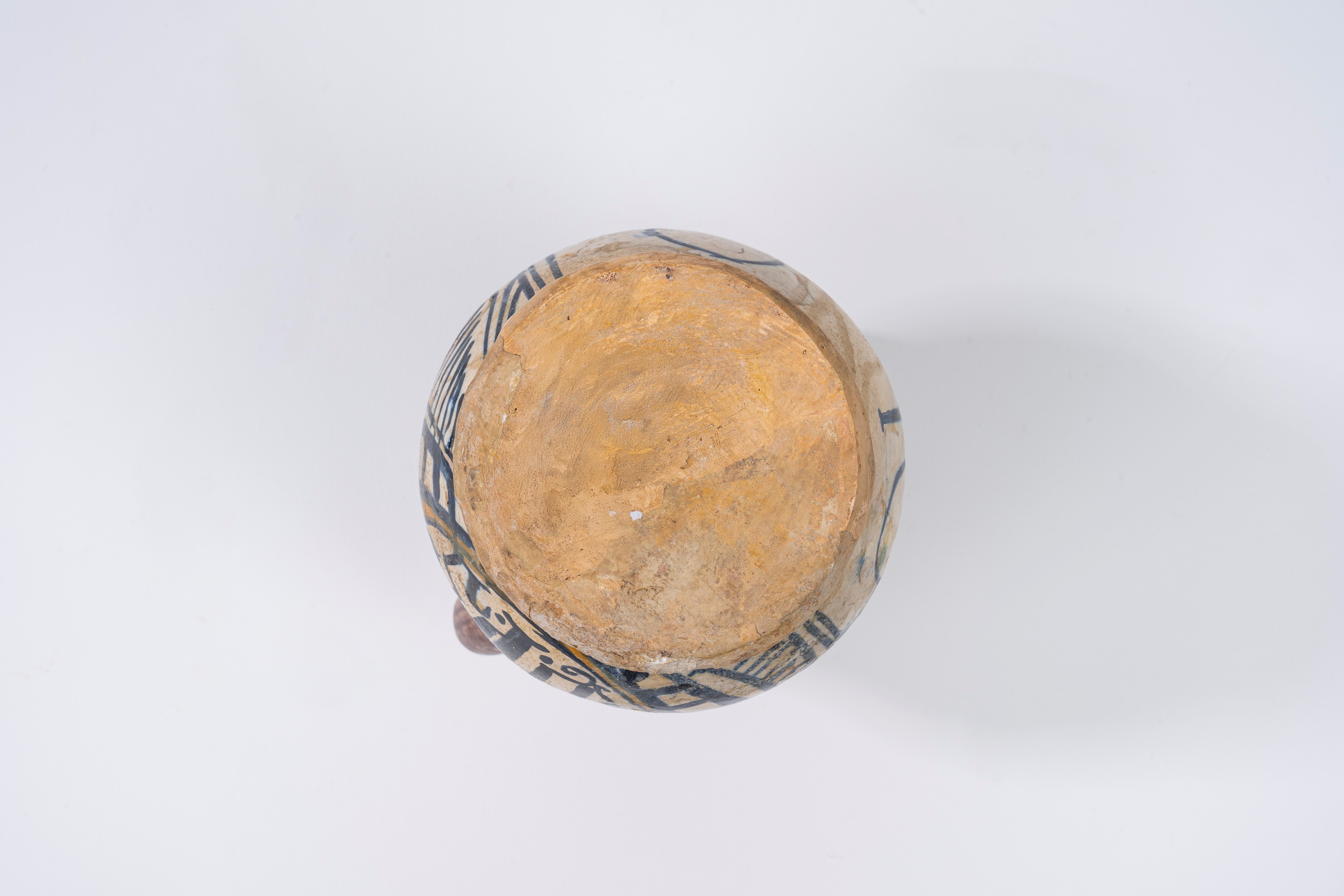 Piccola Ampolla da Olio in Maiolica Policroma, Area Adriatica, Fine Secolo XV-inizio Secolo XVI