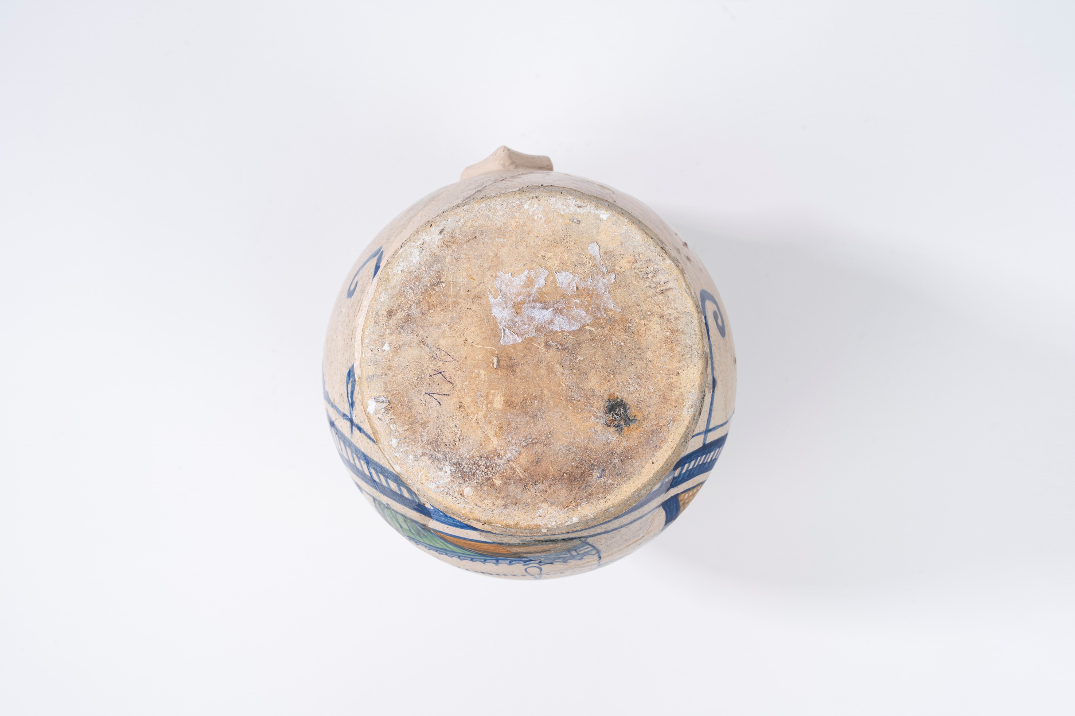 Boccale in Maiolica Policroma, Emilia Romagna, Prima Metà Secolo XVI