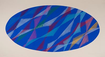 Ovale blu, serigrafia a colori, 1989/'90