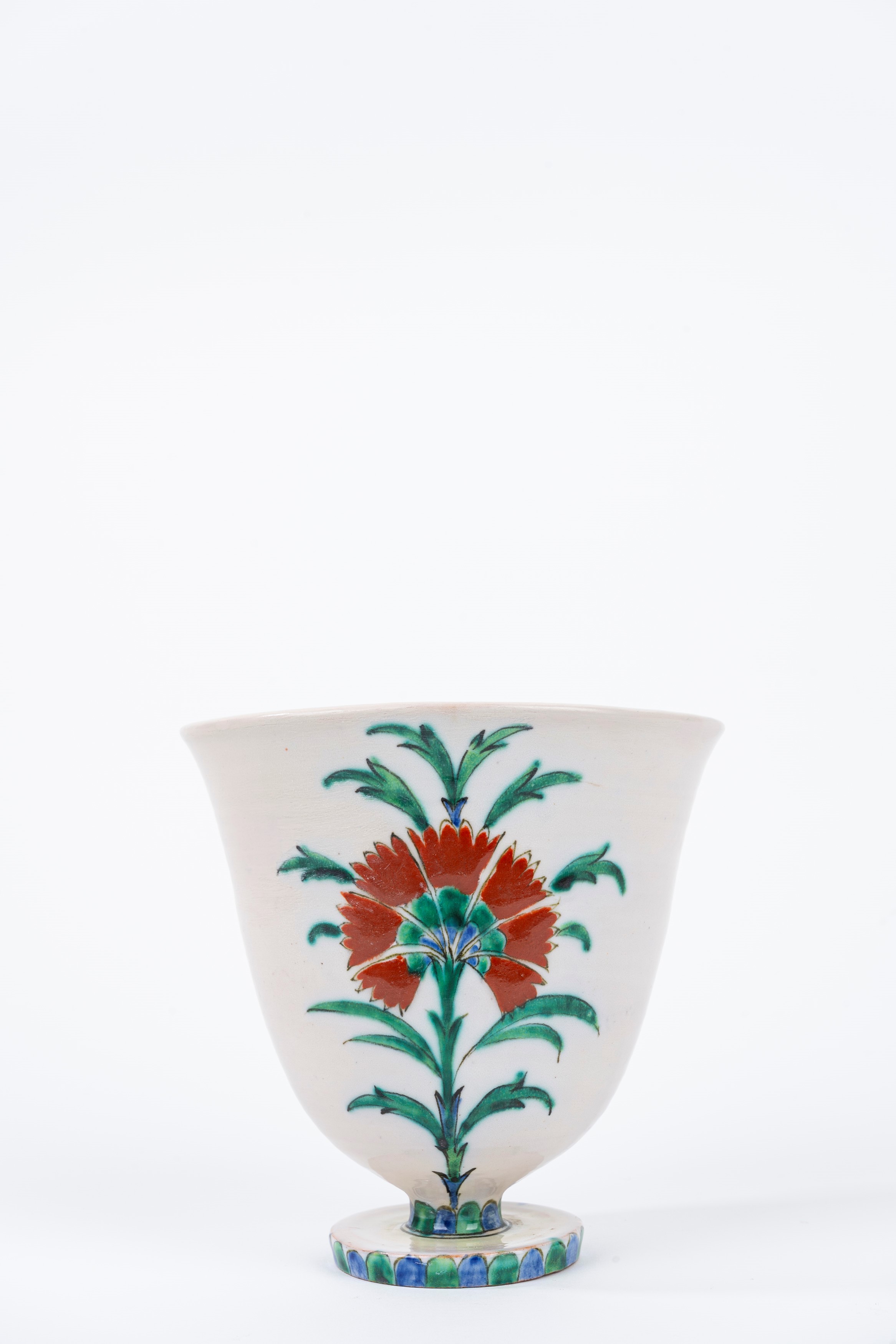 Vaso in Ceramica con Decorazione Stile Iznyk, Icaro Rodi