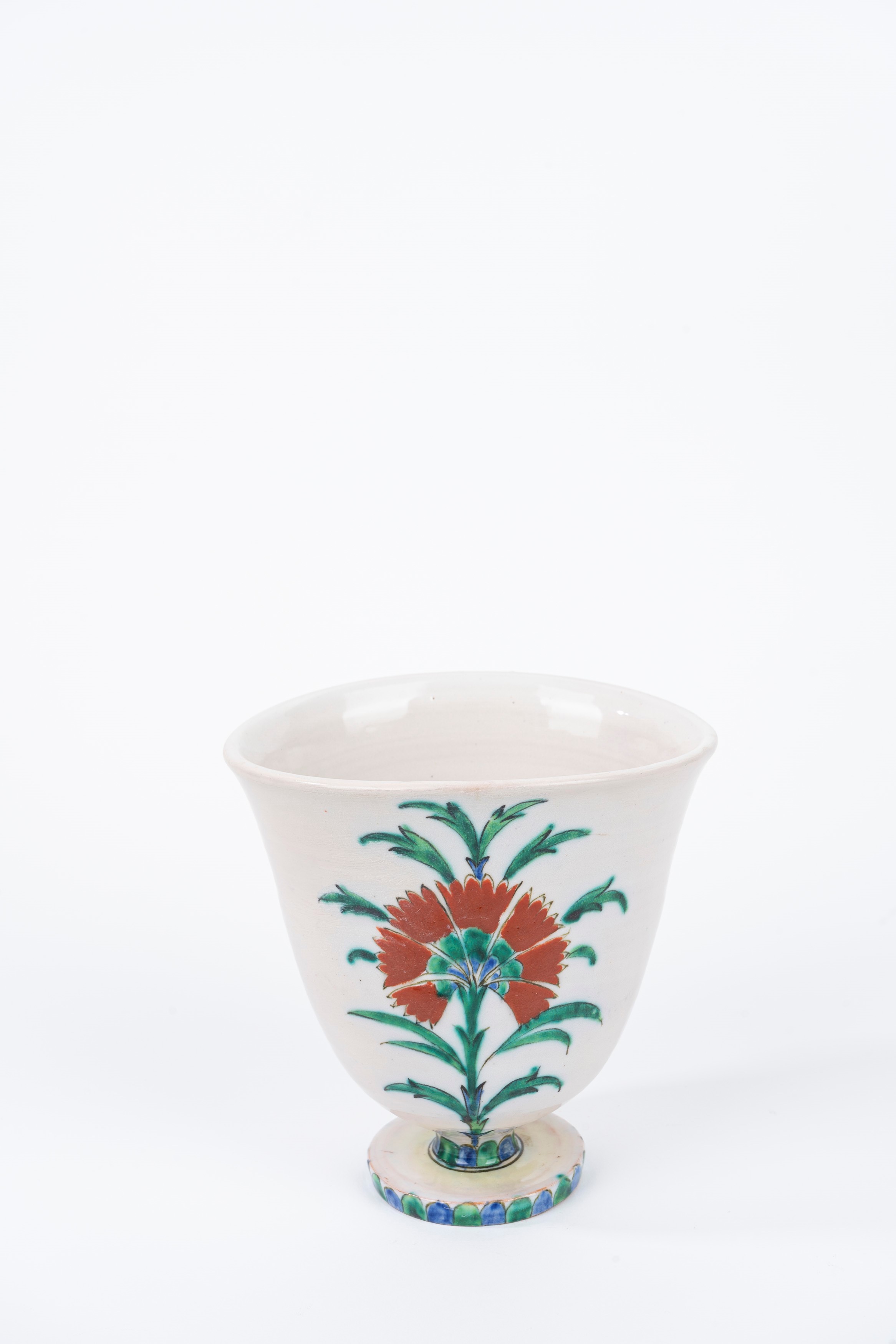Vaso in Ceramica con Decorazione Stile Iznyk, Icaro Rodi