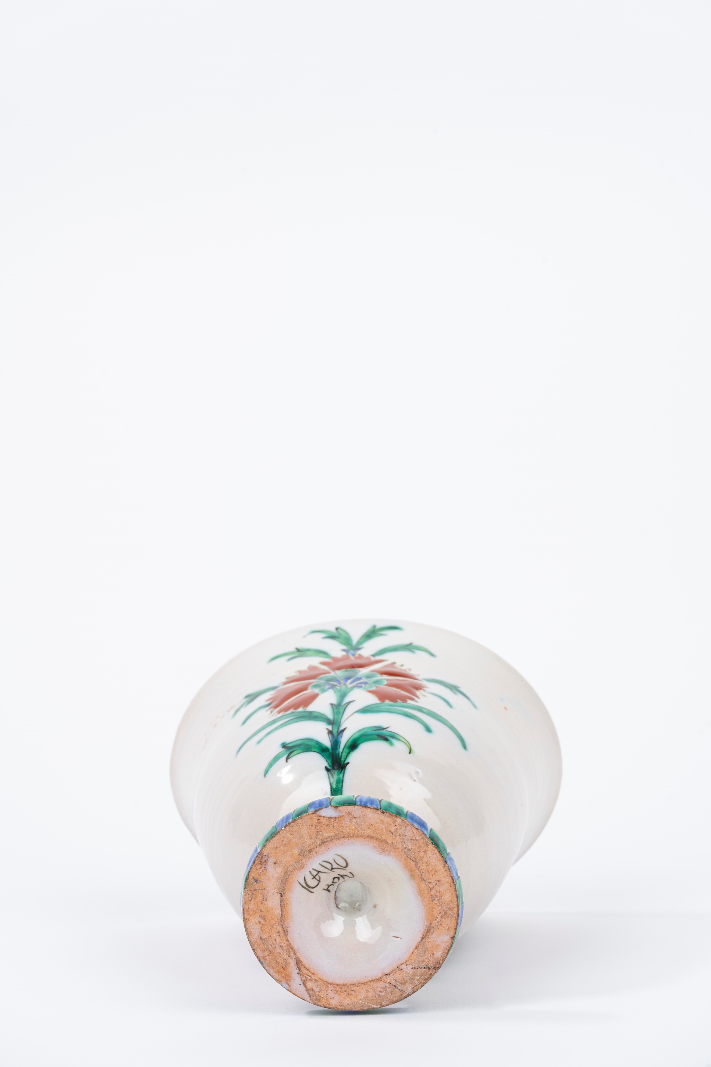 Vaso in Ceramica con Decorazione Stile Iznyk, Icaro Rodi