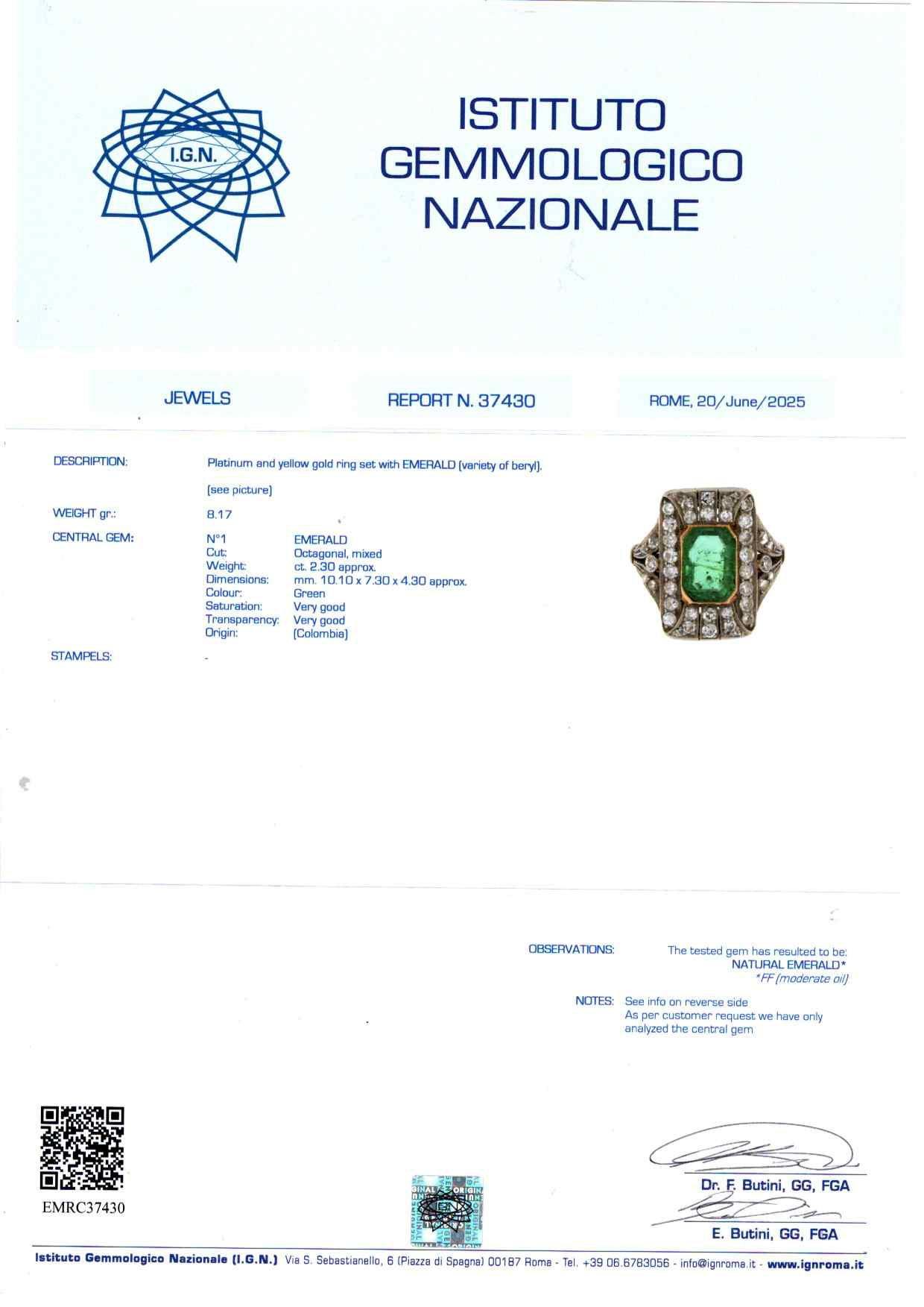Anello con Smeraldo