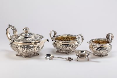 Servizio da tè in argento, Londra, inizio XIX secolo