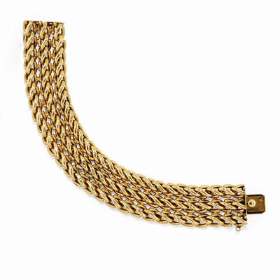 Bracciale in oro giallo 18K, circa 1950