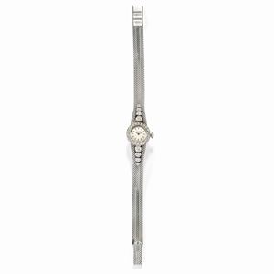 A 18K white gold lady&#39;s wristwatch, Movado