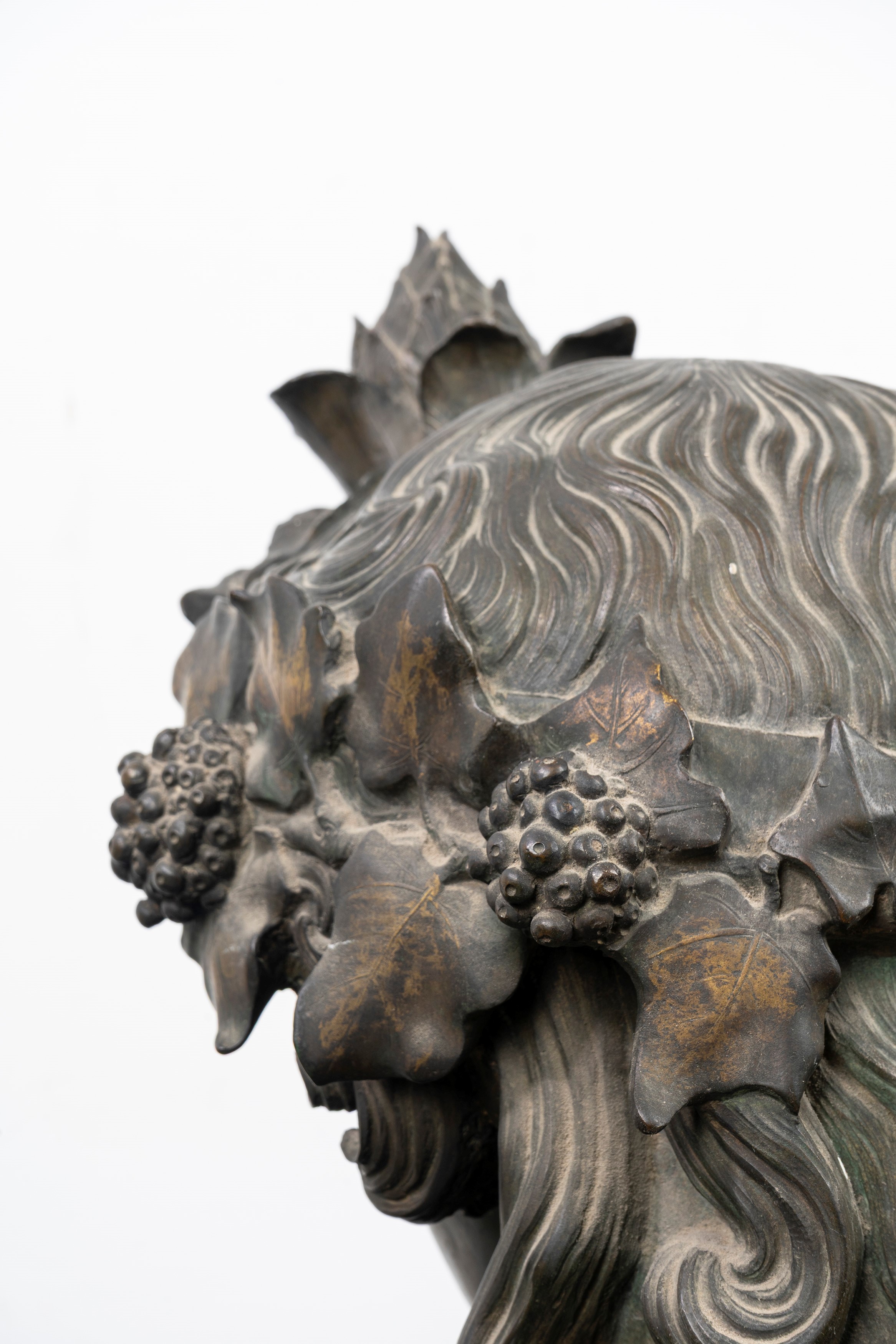 Busto in Bronzo Raffigurante Antinoo Come Dioniso