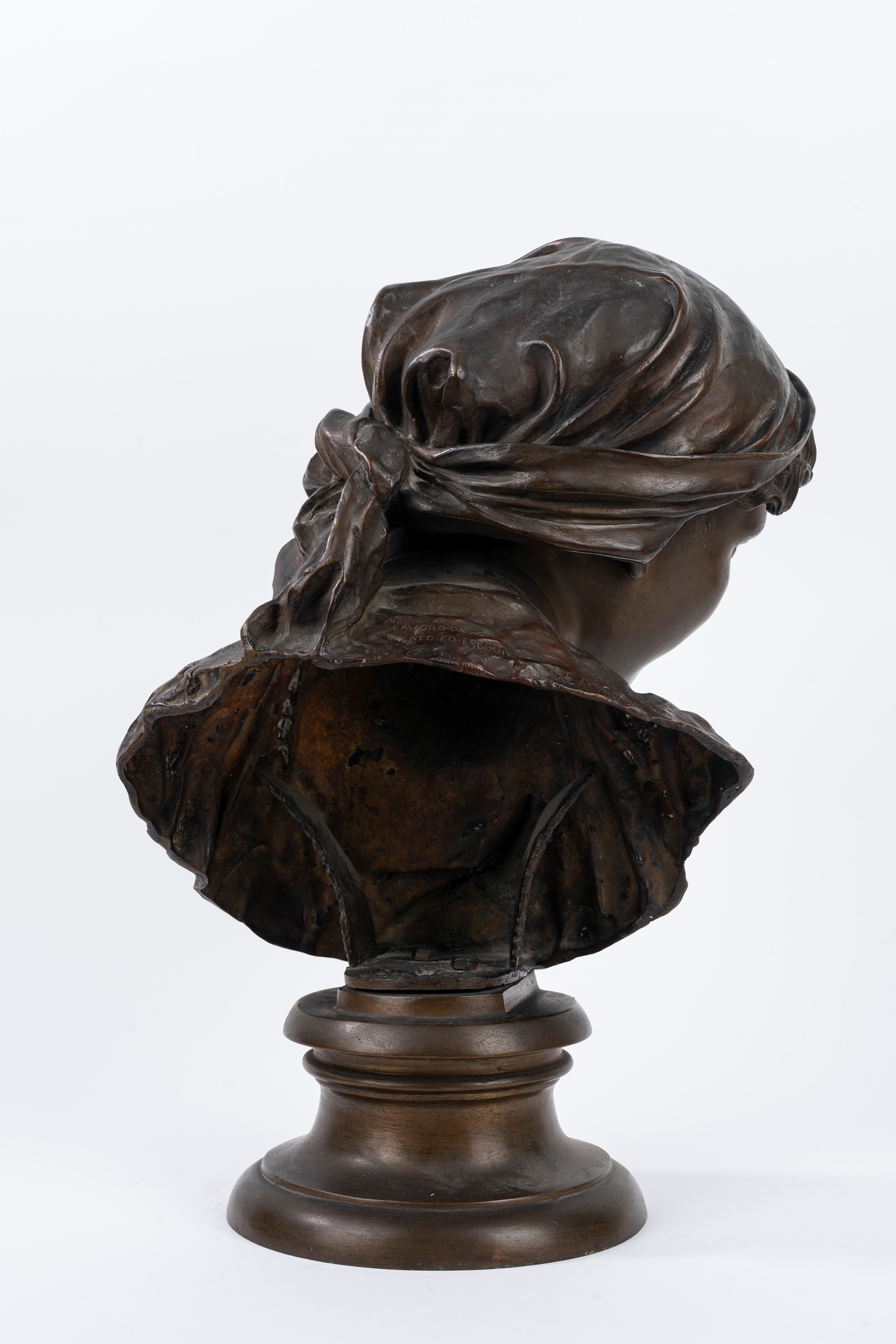 Vincenzo Gemito - Busto di Giovane Donna con Fazzoletto in Testa (carmela)