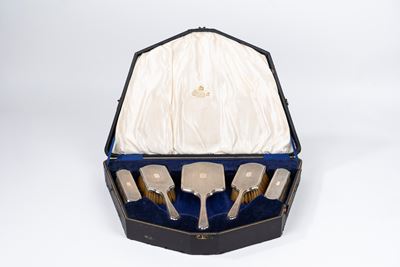 Set da Toeletta in Argento, Anni 1920-1930 Circa