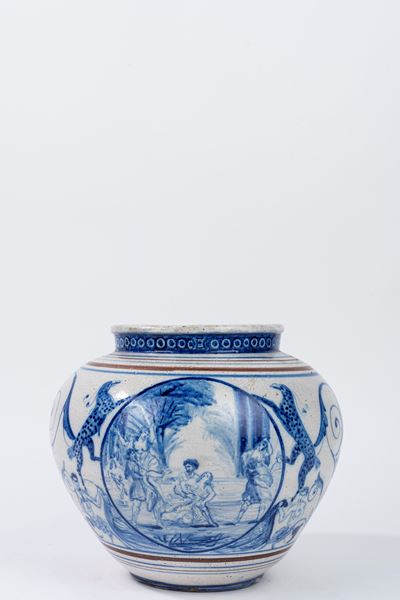 Cachepot in Maiolica