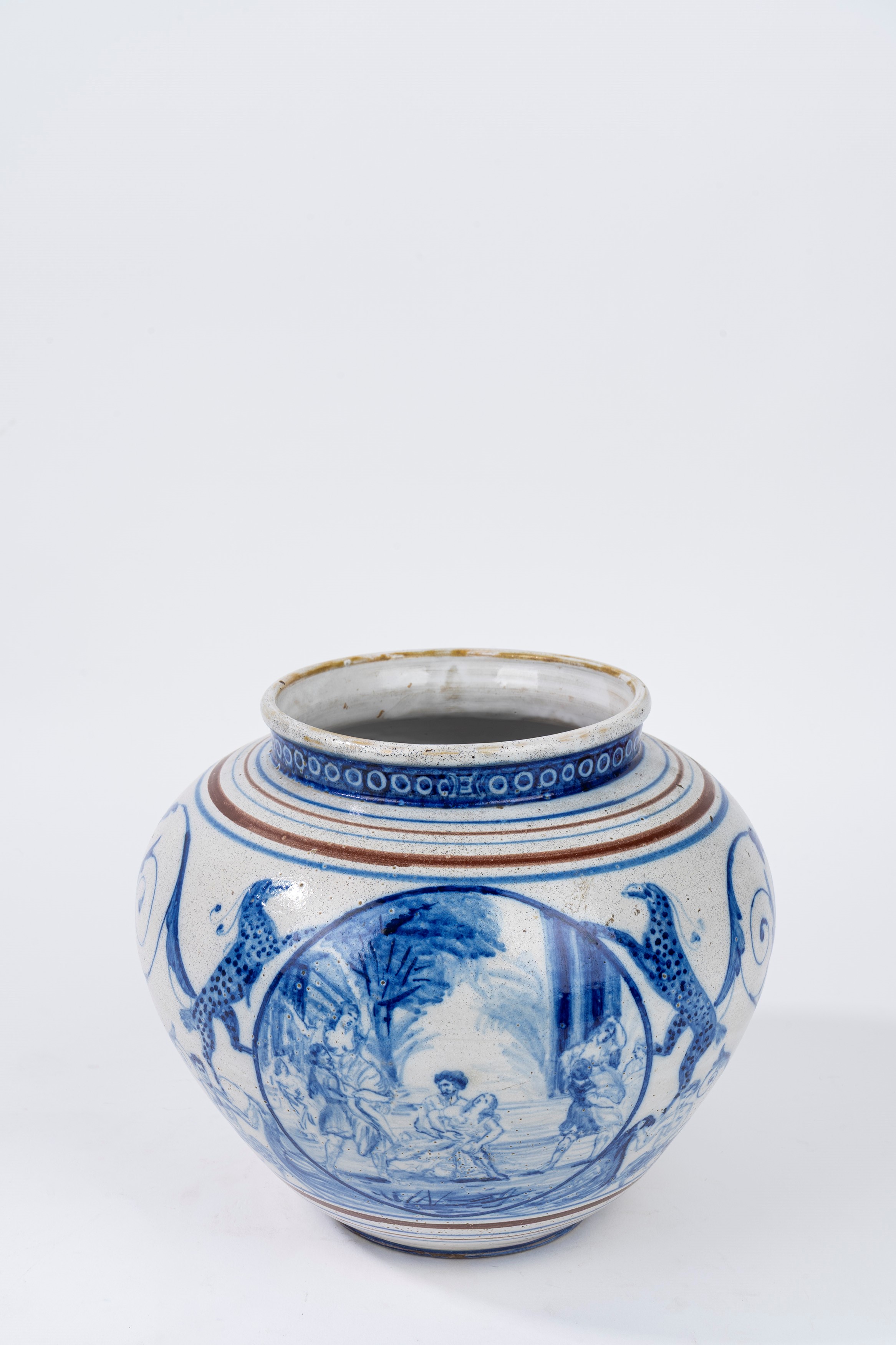 Cachepot in Maiolica