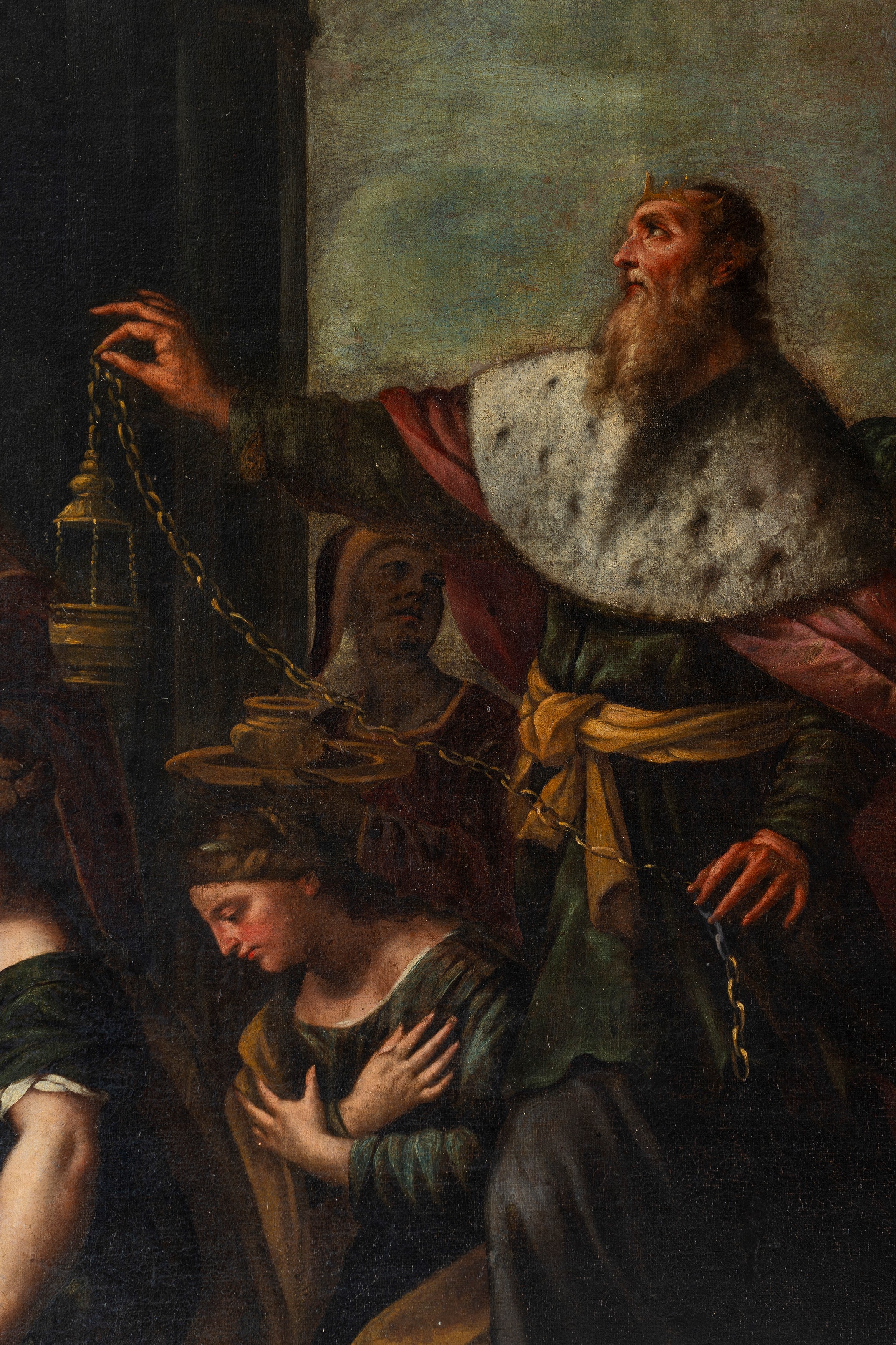 Andrea Vaccaro - Salomone adora gli idoli, olio su tela