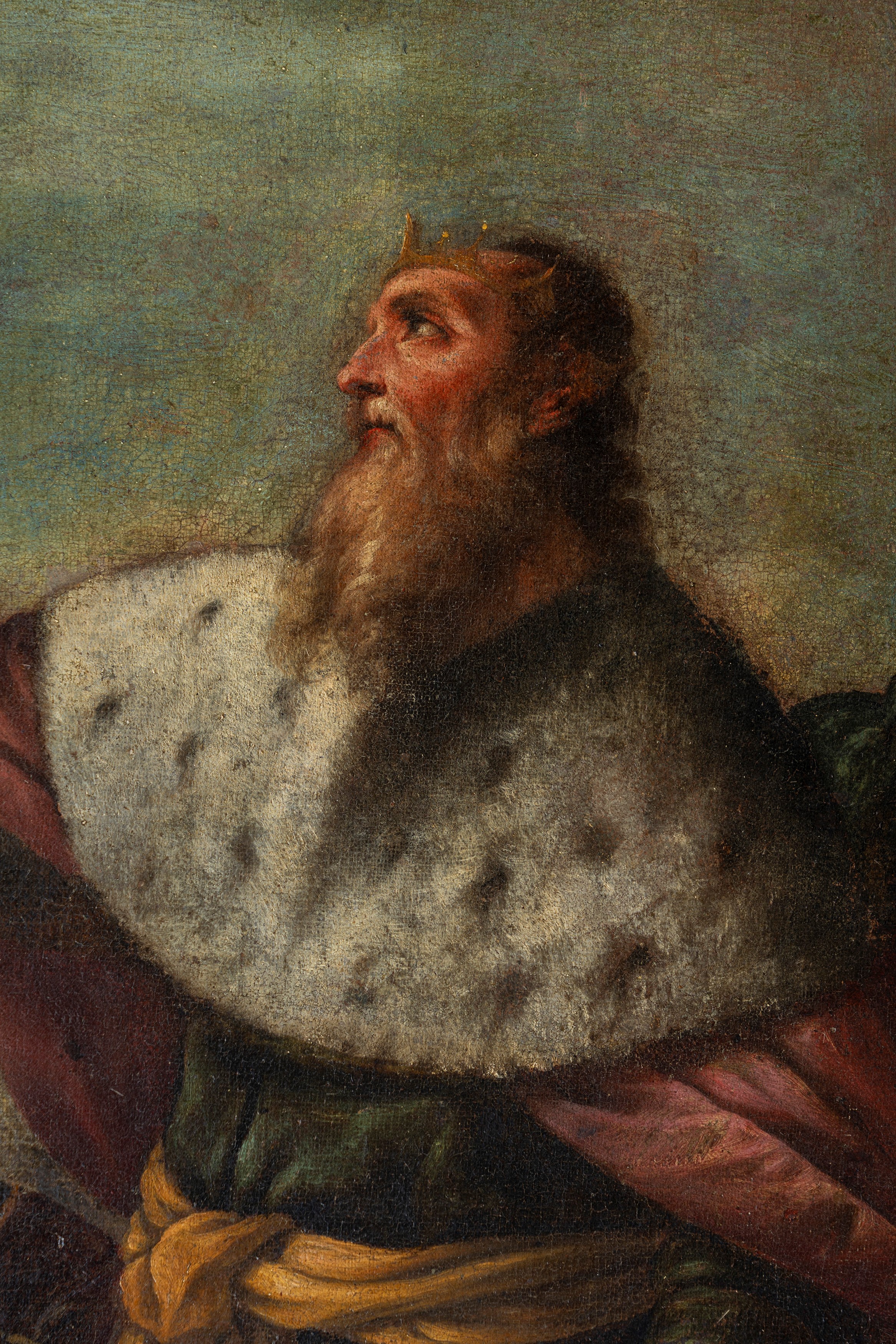 Andrea Vaccaro - Salomone adora gli idoli, olio su tela